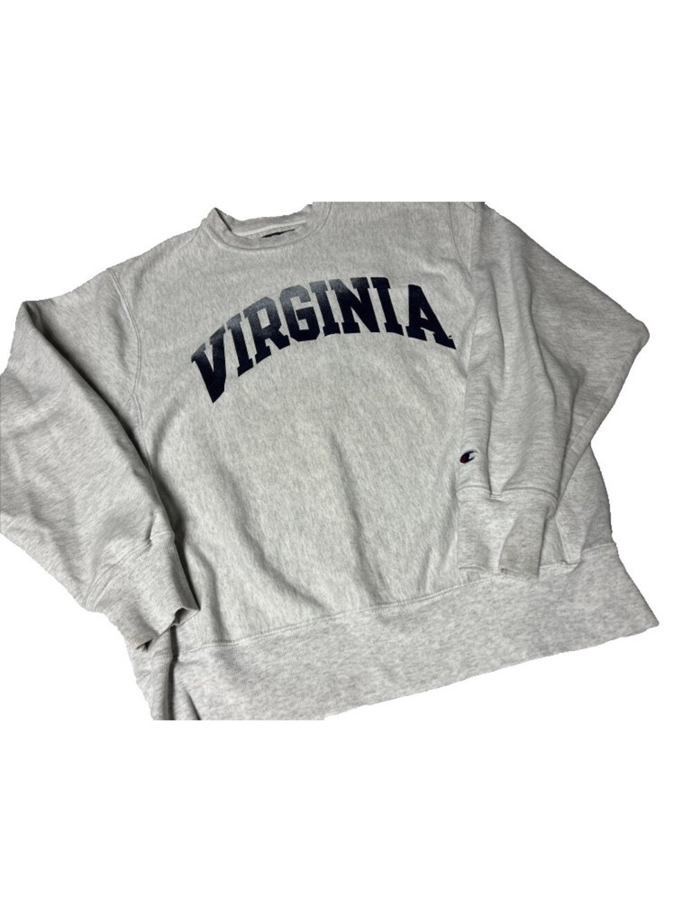 Vintage Champion Reverse Weave Pullover Sweatshirt Gray Virginia Unisex Adult M